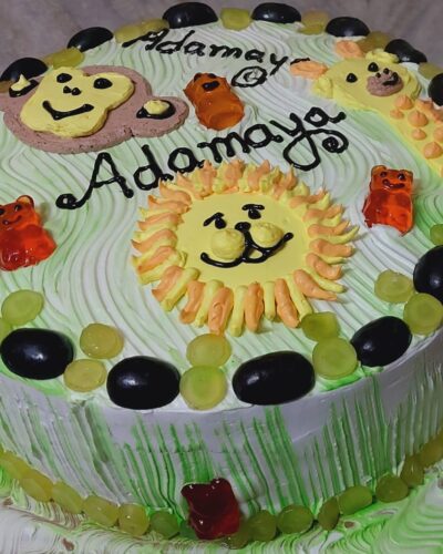 Jungle Theme Birthday Cake